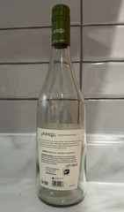 Empty Clear Glass 750mL Ponga Sauvignon Blanc Lid And Label Perfect