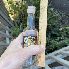 VTG 1940 Empty Grandpa Meier&rsquo;s American Apple Wine Mini Bottle w Ohio Tax Stamp