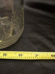 Vintage Owens Illinois Glass Wine Jug Strap Cap PA Seal Grapes Half Gal