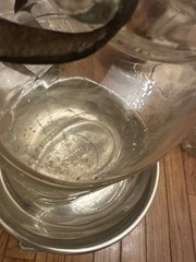 Vintage Owens Illinois Glass Wine Jug Strap Cap PA Seal Grapes Half Gal