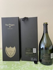 2004 Dom Perignon Champagne Bottle (empty) and Display Box