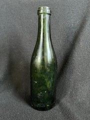 Vintage Green Wine Bottle With Cork Inside, 1900’s