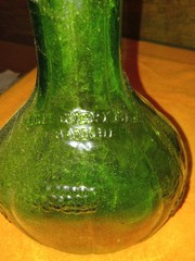 Margo green 1/2 gallon glass wine bottle