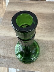 Vintage Italy Wine Jeanie Style Empoli Green Glass Bottle 11&Prime; Vase Beautiful