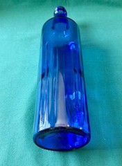 Cobalt Blue Glass Wine Bottle Ribbed Skyy 1 L Craft Home Brew 12&Prime; Clean!