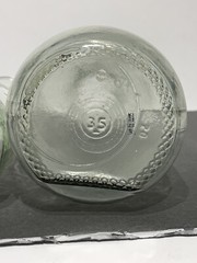 2 Vtg Embossed Paul Masson “Since 1852” Carafe Decanter Glass Wine/Milk Bottles.