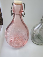 Lot Of 2 VTG CASADIS MILANO JUS DE FRUIT Pink Decanter 2 Liter & 4 Chamber Jugs