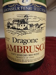 Dragone Lambrusco Green Wine Bottle EMPTY Marked Food-Town $2.01 Italy