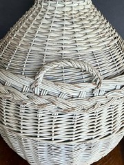 Vtg VIRESA CARBOY Bottle Wicker 5-Gal. Glass Demijohn 16½ » Jug 10½ lb Wine Beer