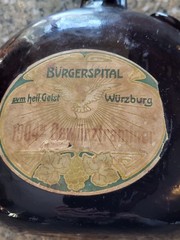 1904 Gewurztraminer Burgerspital zum heil. Geist Labeled 19th c Wine Bottle