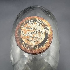 Vintage Garrett’s Wine Jug/Bottle With Lid Half Gallon Embossed