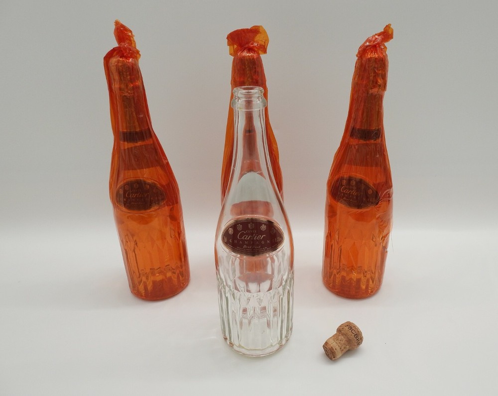 GENUINE CUVEE CARTIER CHAMPAGNE BRUT ROSE EMPTY BOTTLE