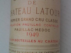 Vtg 1949 Grand Vin De Chateau Latour Empty WINE BOTTLE France