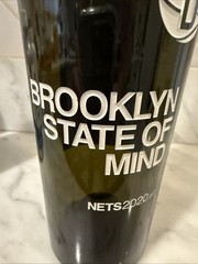 Brooklyn Nets NBA Super Rare Etched Empty Wine Bottle 2020 – MINT CONDITION