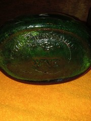 Margo green 1/2 gallon glass wine bottle