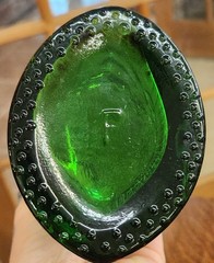Vintage 1967 Emerald Glass Bottle Antinori Bianco Della Costa Toscana