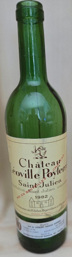 1982 Chateau LEOVILLE POYFERRE, Saint-Julien, Empty Bottle (Boutielle Vide)