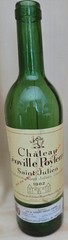 1982 Chateau LEOVILLE POYFERRE, Saint-Julien, Empty Bottle (Boutielle Vide)