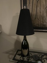 Dom Perignon Champagne Glass Bottle Display Lamp WORKS! Empty