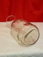 Embossed Since 1852 Glass Wine Milk Juice Carafe 9 5/8&Prime; Tall
