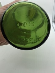 2 Green Wine Bottles With W-2068 4/5 Quarts Tall Wine Bottle