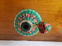 Vintage Viresa Plastic Woven Wine Bottle Decanter With Handle