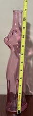 Vtg. Mosel Reisling Pink Glass Happy Cat Wine Bottle