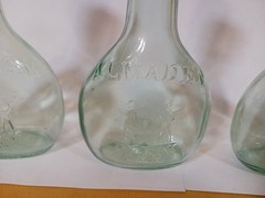 Set Of 3 Almaden Pony 187 ML Bottles Vineyards Green Glass