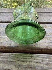 Vintage Emerald Green Glass Fish Shaped Wine Bottle Decanter