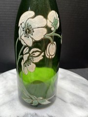 Vtg Collectible Perrier Jouet Fleur de Champagne Painted Bottle Empty No Label