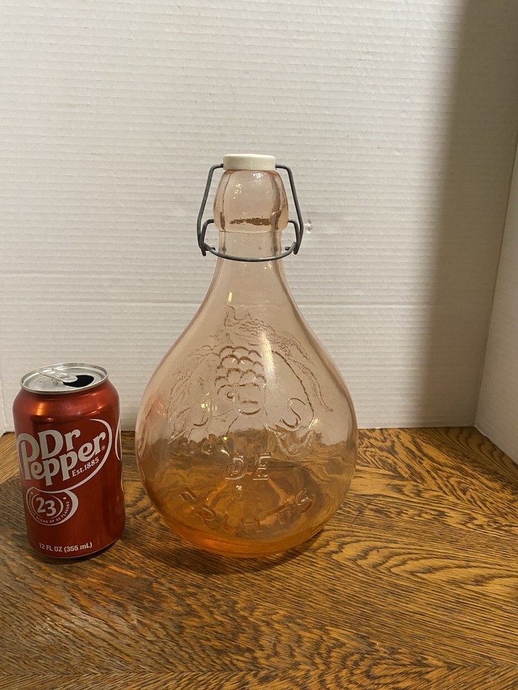 Vintage Casadis Milano Jus de Fruits 2 Liter Wine Decanter/Bottle with topper