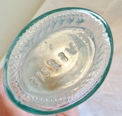 Vtg Empty Italian Fish Shaped Wine Bottle 10” Grn Pescevino Glass Beach Nautical