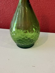 Gallo Half Gallon Flavor -Guard Green Glass Bottle Embossed Grapes & Vines VTG