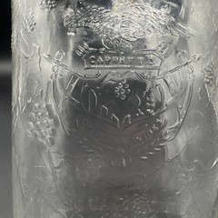 Vintage Garrett’s Wine Jug/Bottle With Lid Half Gallon Embossed