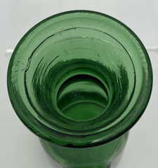 Vintage Italian Emerald Green Glass Serving Container Roman Cameo Made in Italy