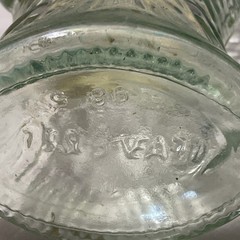 VINTAGE 13”FISH Sculptured Shaped Light Green Glass Wine Bottle Empty Pescevino