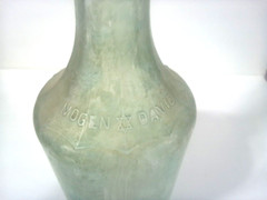 Mogen David Green Satin 1 Qt. Wine Bottle Screw Top No Lid MCM Collectible
