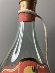 Empty Glass Table Wine Bottle Outside Torch 1.5 L Rattan Wrapped Wick Italy