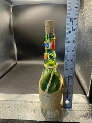 Bolla 1977 Pint Dry White Wine Empty Bottle Cork Fiasco Wrap Soave Verona Italy