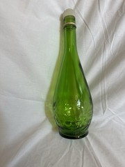 Vintage 1970s Gallo Flavor Guard Glass 4/5 Qt Green Wine Bottle Grapes