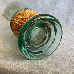 Vintage Tall Chianti Empty Wine Bottle in Straw Wicker Basket 12&Prime; – Beautiful!