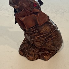 VINTAGE VETROPELLE LEATHER WRAPPED ELEPHANT WINE BOTTLE ITALY 1980