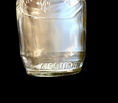 Antique 1933 Owens-Illinois Glass Co Liquor Wine Decanter Embossed Grapes Leaf