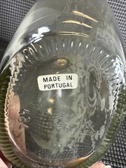 Stafford Etched Glass Wine Bottle made in Portugal