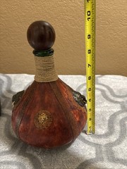 Italian leather wrapped decanter vintage
