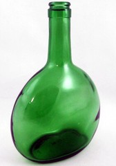 Vintage Empty Bocksbeutel Green Wine Bottle 750ml Display Bud Vase 8.5&Prime; no cork