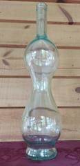 ITALIAN ART GLASS WINE BOTTLE DECORATION 22&Prime;H X 4-3/4&Prime; DIA. MARKED SVE A 3LT