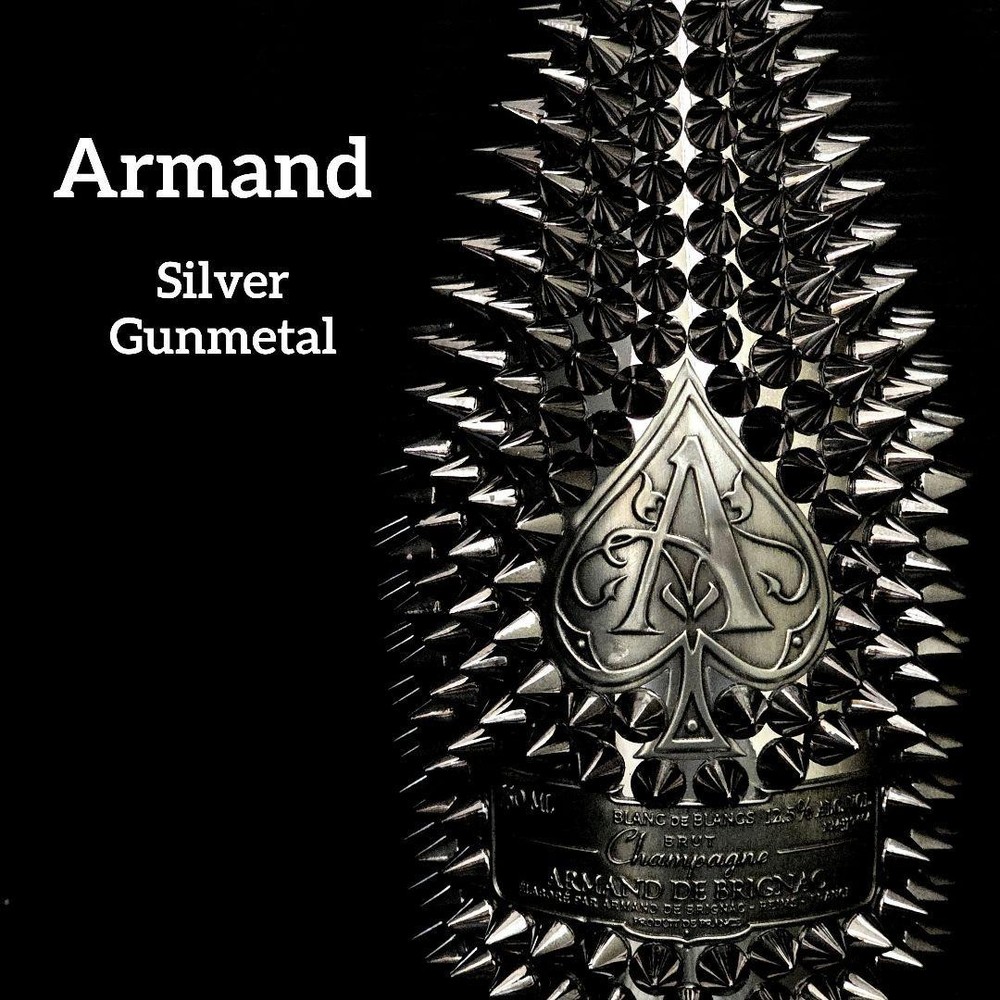 Armand de Brignac Studs Decoration Empty Bottle Color Black Silver Toge-mand