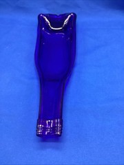 Melted Slumped Wine Bottle – Blue