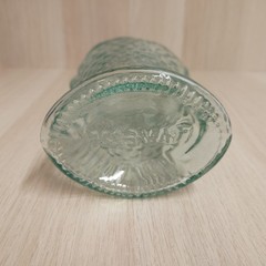 Vintage Glass Fish Shaped Bottle Light Blue 13.5&Prime; Tall